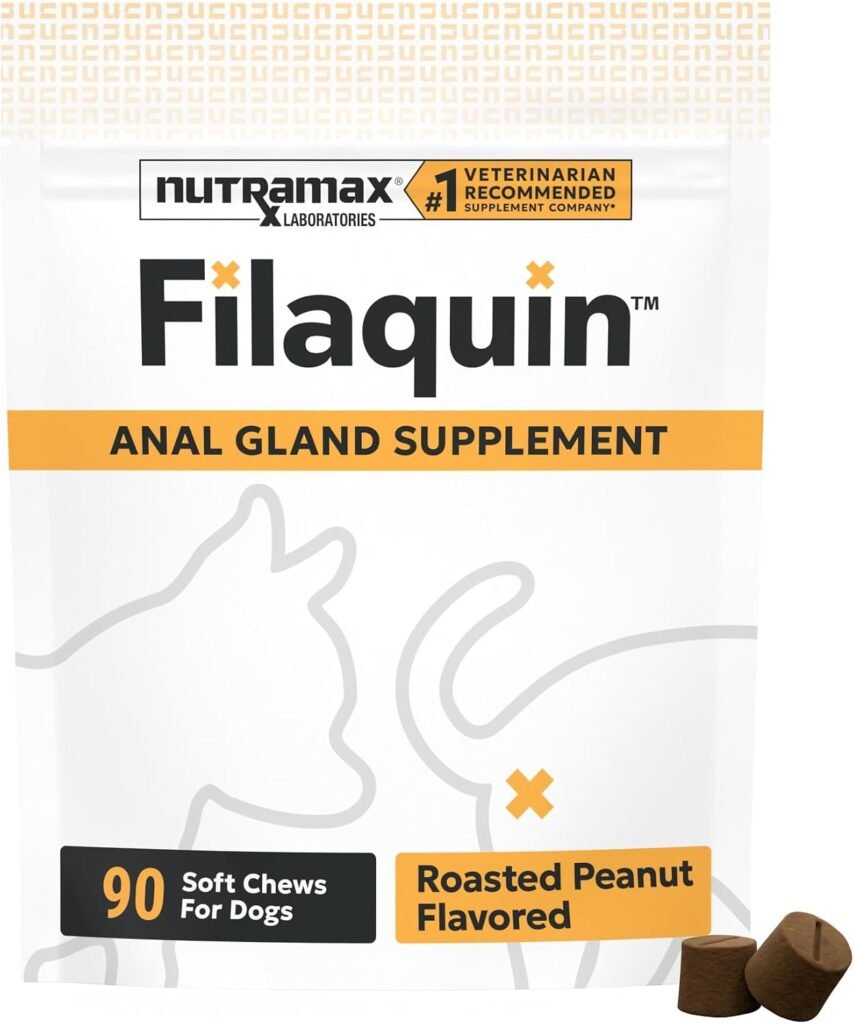 Nutramax Filaquin Anal Gland Supplement for Dogs, Soft Chews, 90ct