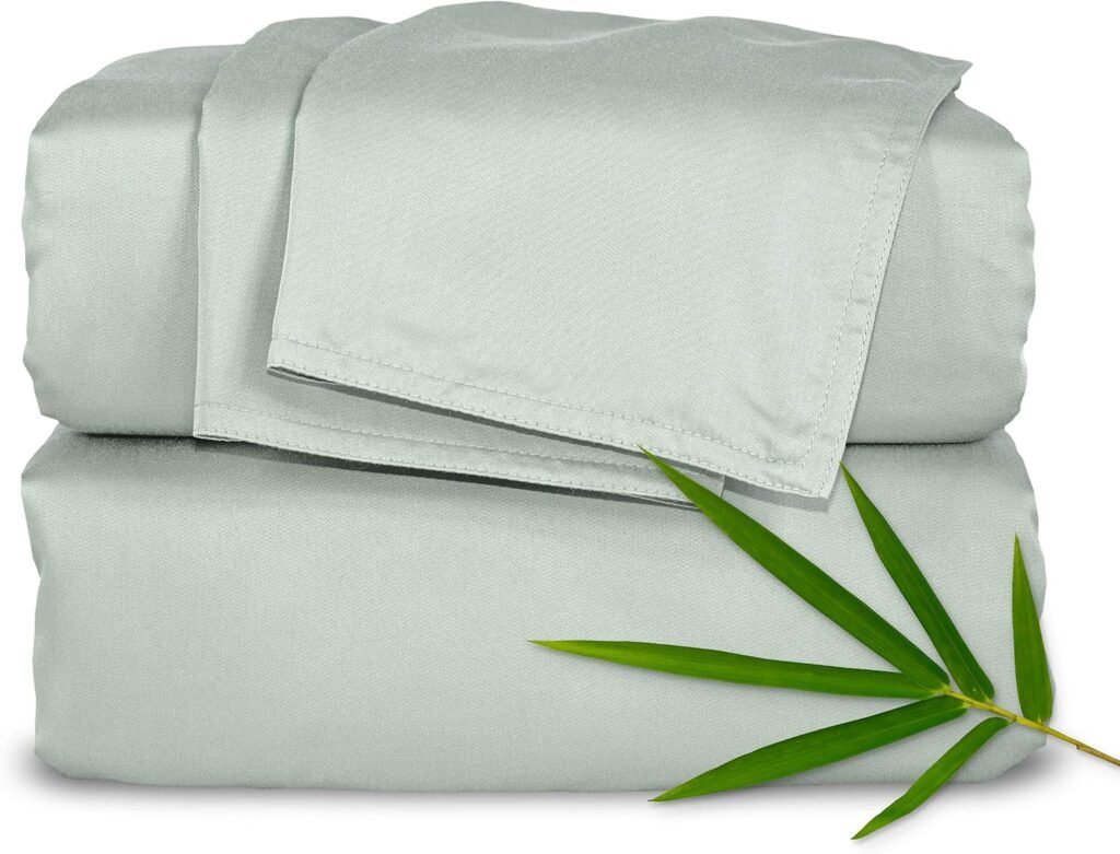 PURE BAMBOO Sheets 100% Genuine Bamboo Viscose, Queen, Sea Glass