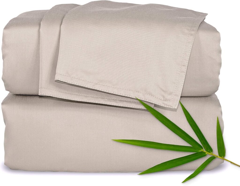 PURE BAMBOO Sheets 100% Genuine Bamboo Viscose, King, Sand
